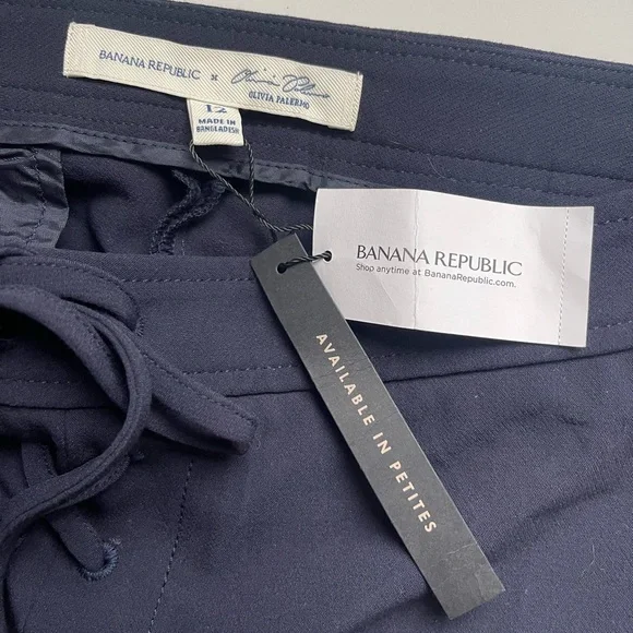 Banana Republic x Olivia Palermo navy flare by pants sz 12 - Picture 4 of 4